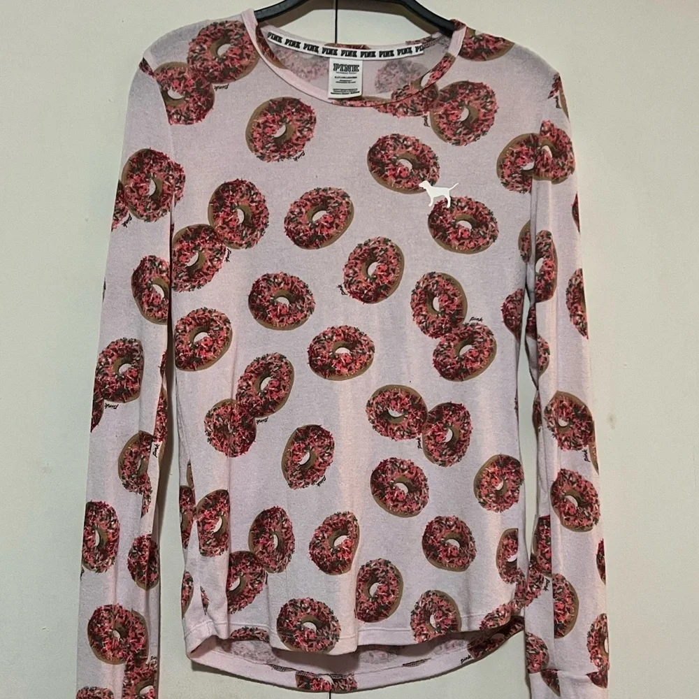 🖤PINK Women's Long Sleeve Donut With Sprinkles Knit Shirt Top🖤